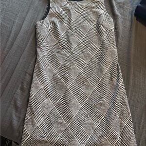 Banana Republic Black and White Plaid Mini Dress